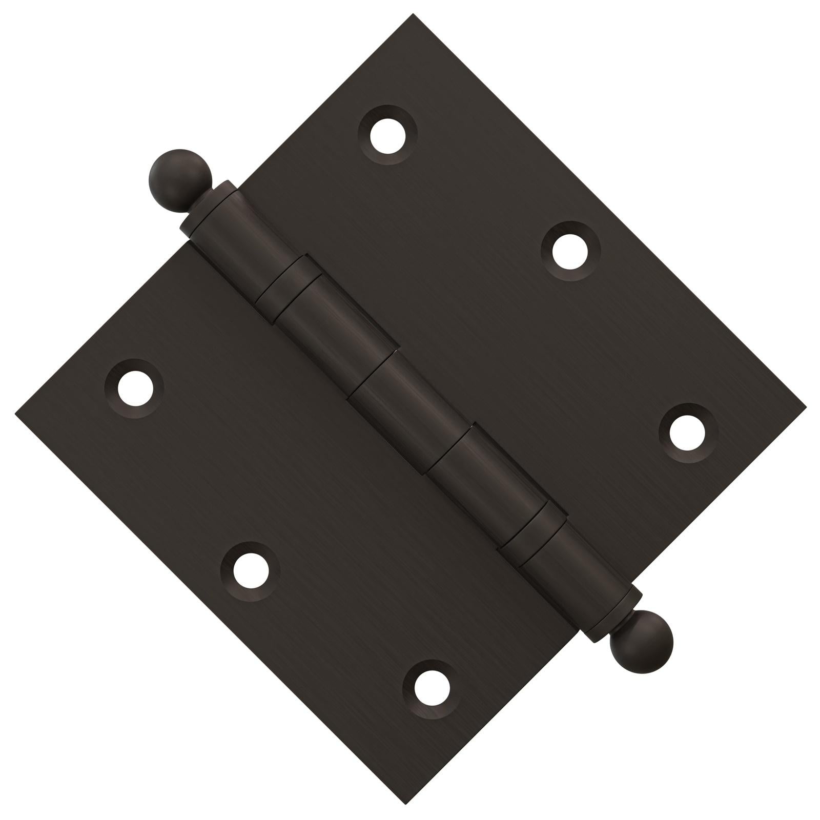 3x3 Inch Solid Brass Ball Bearing Door Hinge - Oil-Rubbed Bronze Finsbury Hardware Ball Bearing Hinges