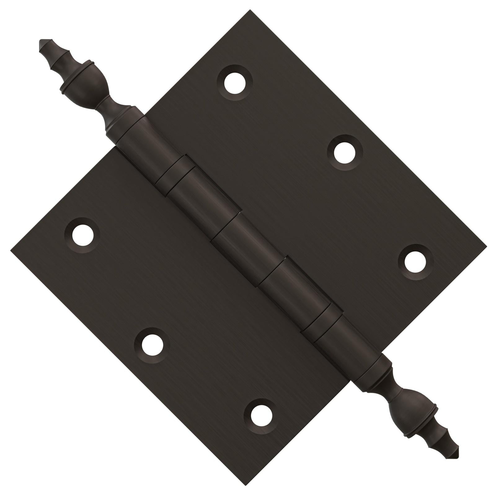 3.5 x 3.5 Inch Solid Brass Ball Bearing Door Hinge - Oil-Rubbed Bronze Finsbury Hardware Ball Bearing Hinges