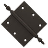 3.5 x 3.5 Inch Solid Brass Ball Bearing Door Hinge - Oil-Rubbed Bronze Finsbury Hardware Ball Bearing Hinges