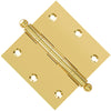 3.5 x 3.5 Inch Solid Brass Ball Bearing Door Hinge - Non Lacquered Polished Brass Finsbury Hardware Ball Bearing Hinges