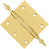 3.5 x 3.5 Inch Solid Brass Ball Bearing Door Hinge - Polished Brass Finsbury Hardware Ball Bearing Hinges