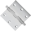 3x3 Inch Solid Brass Ball Bearing Door Hinge - Polished Chrome Finsbury Hardware Ball Bearing Hinges