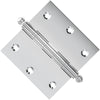 3.5 x 3.5 Inch Solid Brass Ball Bearing Door Hinge - Polished Chrome Finsbury Hardware Ball Bearing Hinges