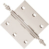 3x3 Inch Solid Brass Ball Bearing Door Hinge - Polished Nickel Finsbury Hardware Ball Bearing Hinges