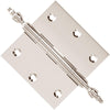3.5 x 3.5 Inch Solid Brass Ball Bearing Door Hinge - Polished Nickel Finsbury Hardware Ball Bearing Hinges