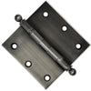 3x3 Inch Solid Brass Ball Bearing Door Hinge - Pewter Finsbury Hardware Ball Bearing Hinges