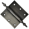 3x3 Inch Solid Brass Ball Bearing Door Hinge - Pewter Finsbury Hardware Ball Bearing Hinges