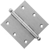 3x3 Inch Solid Brass Ball Bearing Door Hinge - Satin Nickel Finsbury Hardware Ball Bearing Hinges