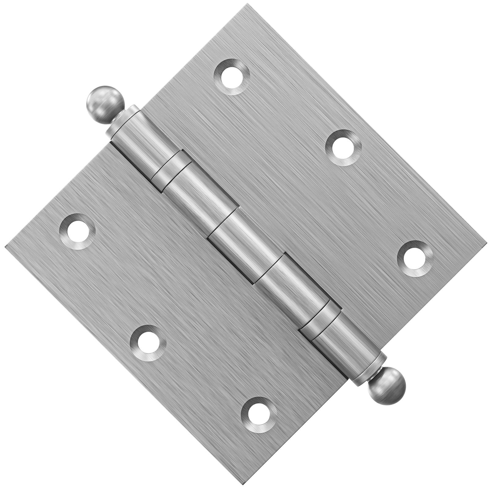 3.5 x 3.5 Inch Solid Brass Ball Bearing Door Hinge - Satin Nickel Finsbury Hardware Ball Bearing Hinges