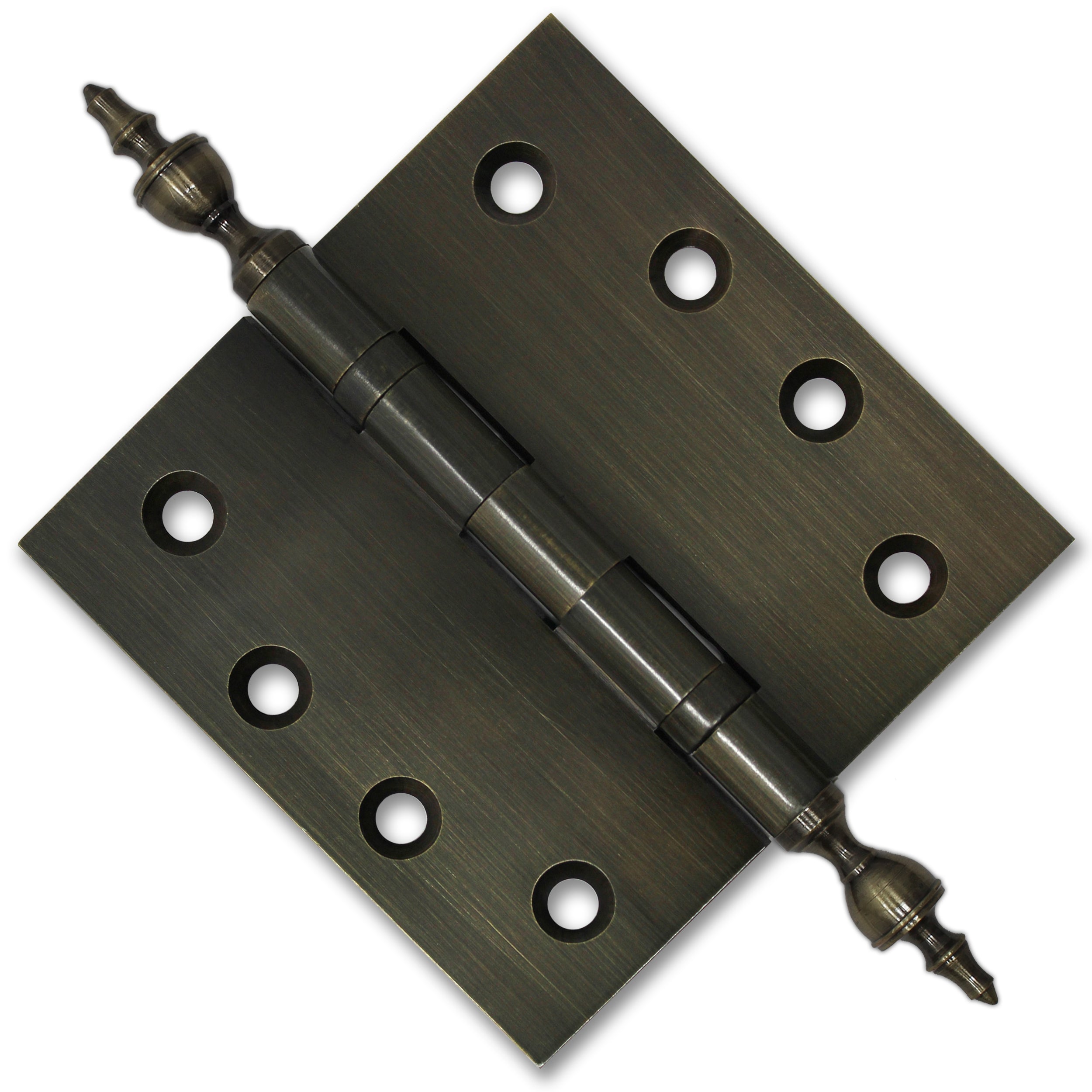 4.5 x 4.5 Inch Solid Brass Ball Bearing Door Hinge - Antique Brass Finsbury Hardware Ball Bearing Hinges
