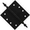4x4 Inch Solid Brass Ball Bearing Door Hinge - Flat Black Finsbury Hardware Ball Bearing Hinges
