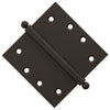 4.5 x 4.5 Inch Solid Brass Ball Bearing Door Hinge - Oil-Rubbed Bronze Finsbury Hardware Ball Bearing Hinges