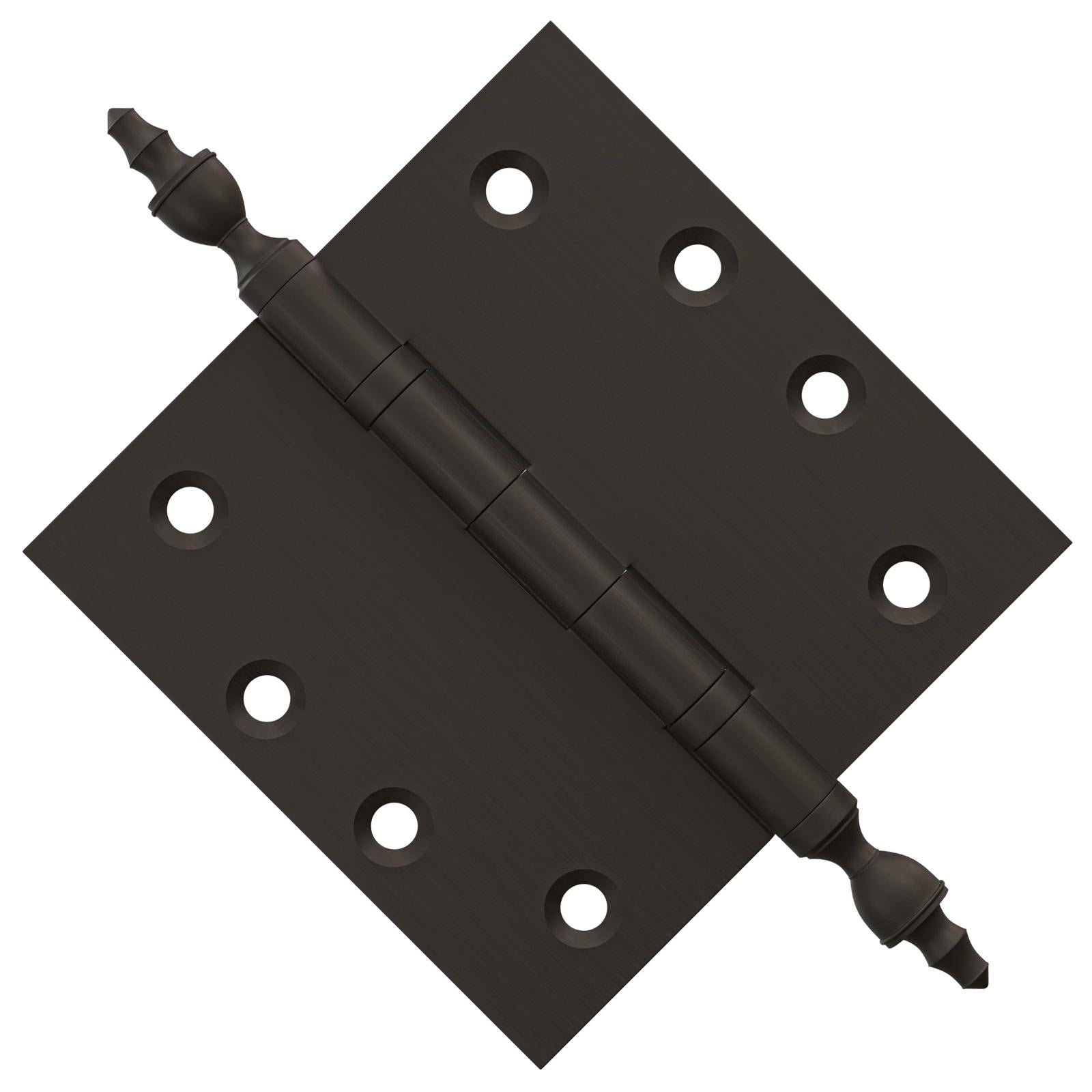 4.5 x 4.5 Inch Solid Brass Ball Bearing Door Hinge - Oil-Rubbed Bronze Finsbury Hardware Ball Bearing Hinges