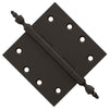 4.5 x 4.5 Inch Solid Brass Ball Bearing Door Hinge - Oil-Rubbed Bronze Finsbury Hardware Ball Bearing Hinges