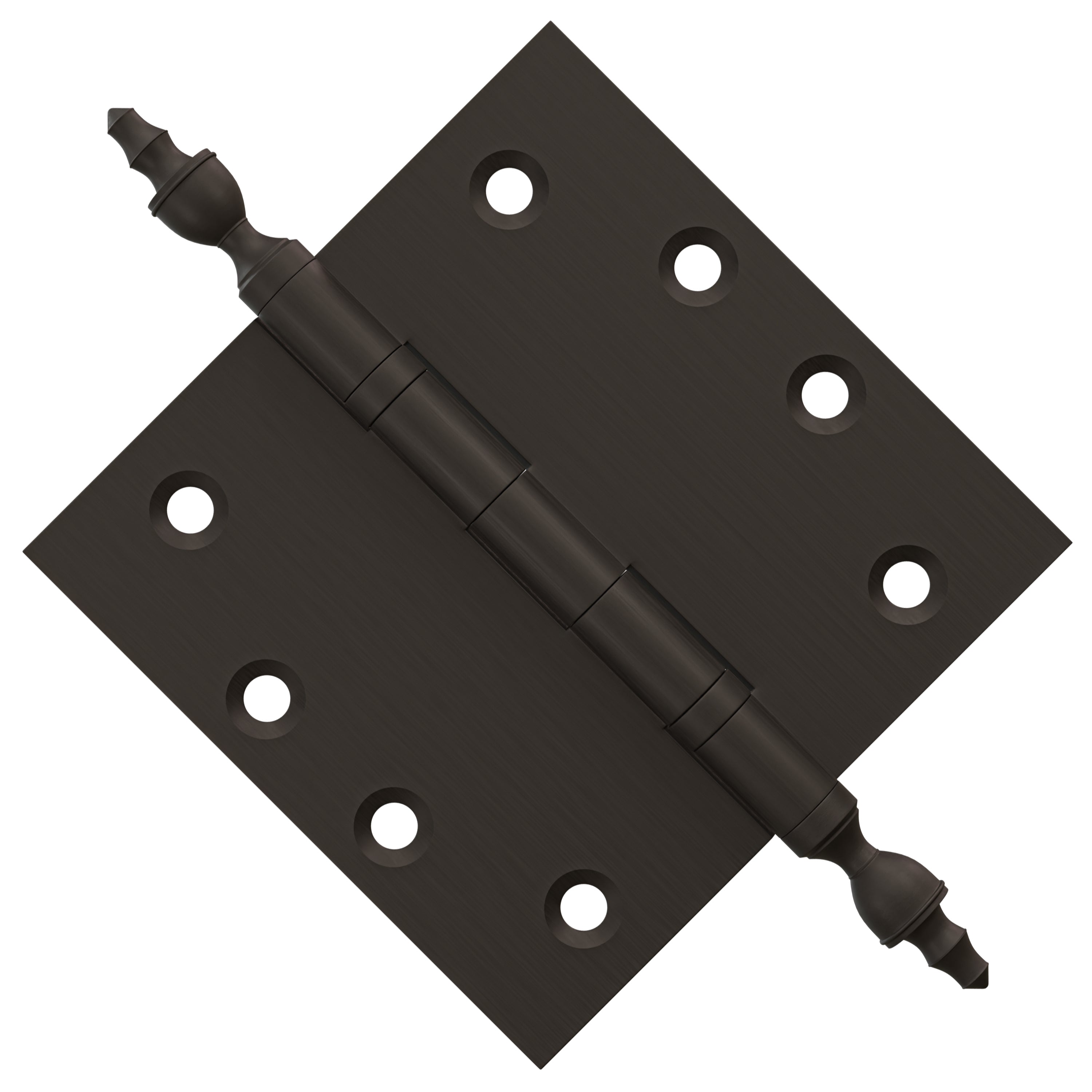 4x4 Inch Solid Brass Ball Bearing Door Hinge - Oil-Rubbed Bronze Finsbury Hardware Ball Bearing Hinges