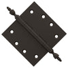 4x4 Inch Solid Brass Ball Bearing Door Hinge - Oil-Rubbed Bronze Finsbury Hardware Ball Bearing Hinges