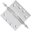 4x4 Inch Solid Brass Ball Bearing Door Hinge - Polished Chrome Finsbury Hardware Ball Bearing Hinges