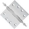 4.5 x 4.5 Inch Solid Brass Ball Bearing Door Hinge - Polished Chrome Finsbury Hardware Ball Bearing Hinges
