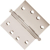 4.5 x 4.5 Inch Solid Brass Ball Bearing Door Hinge - Polished Nickel Finsbury Hardware Ball Bearing Hinges