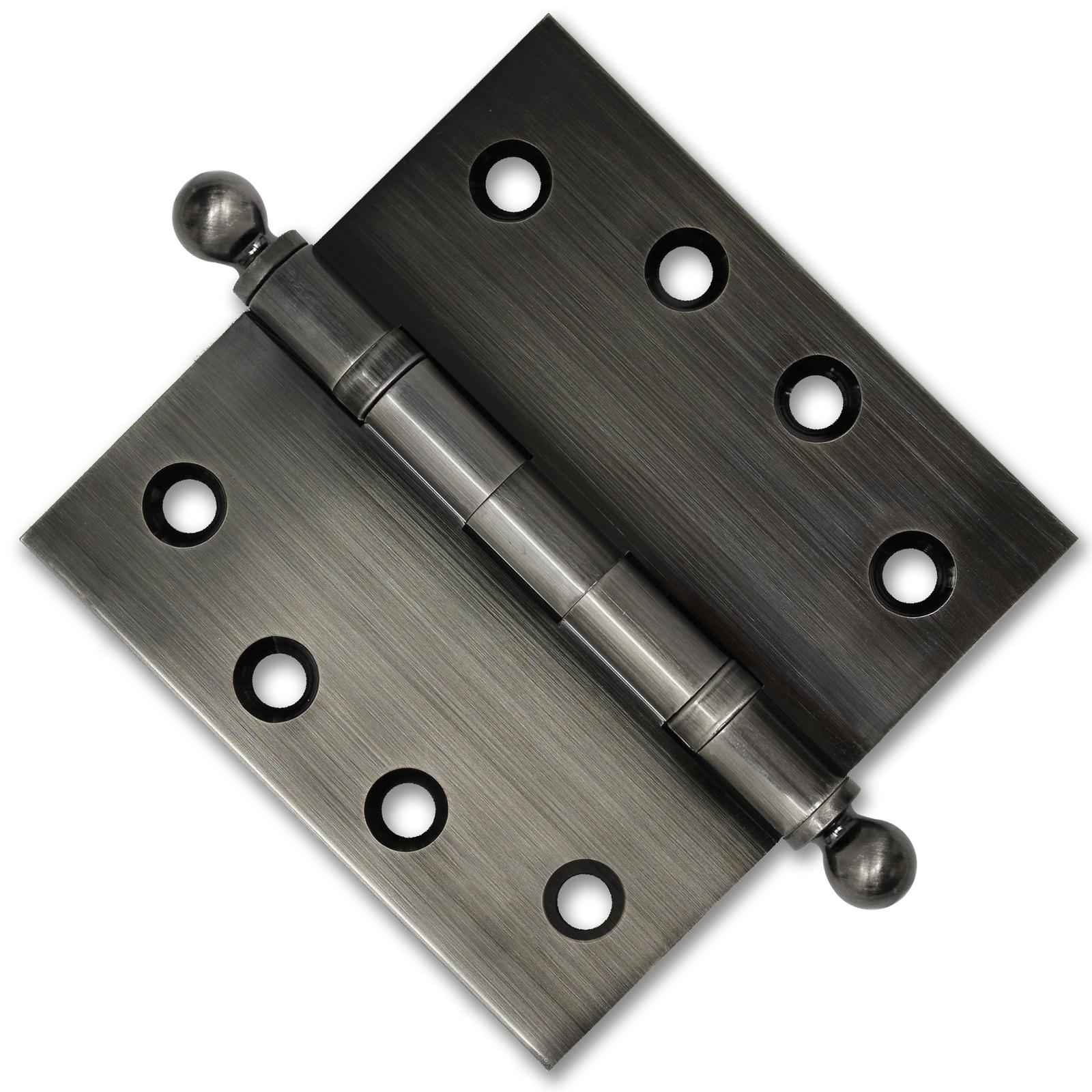 4x4 Inch Solid Brass Ball Bearing Door Hinge - Pewter Finsbury Hardware Ball Bearing Hinges