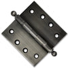 4x4 Inch Solid Brass Ball Bearing Door Hinge - Pewter Finsbury Hardware Ball Bearing Hinges
