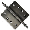 4.5 x 4.5 Inch Solid Brass Ball Bearing Door Hinge - Pewter Finsbury Hardware Ball Bearing Hinges