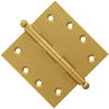 4x4 Inch Solid Brass Ball Bearing Door Hinge - Satin Brass Finsbury Hardware Ball Bearing Hinges