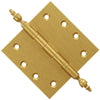 4.5 x 4.5 Inch Solid Brass Ball Bearing Door Hinge - Satin Brass Finsbury Hardware Ball Bearing Hinges