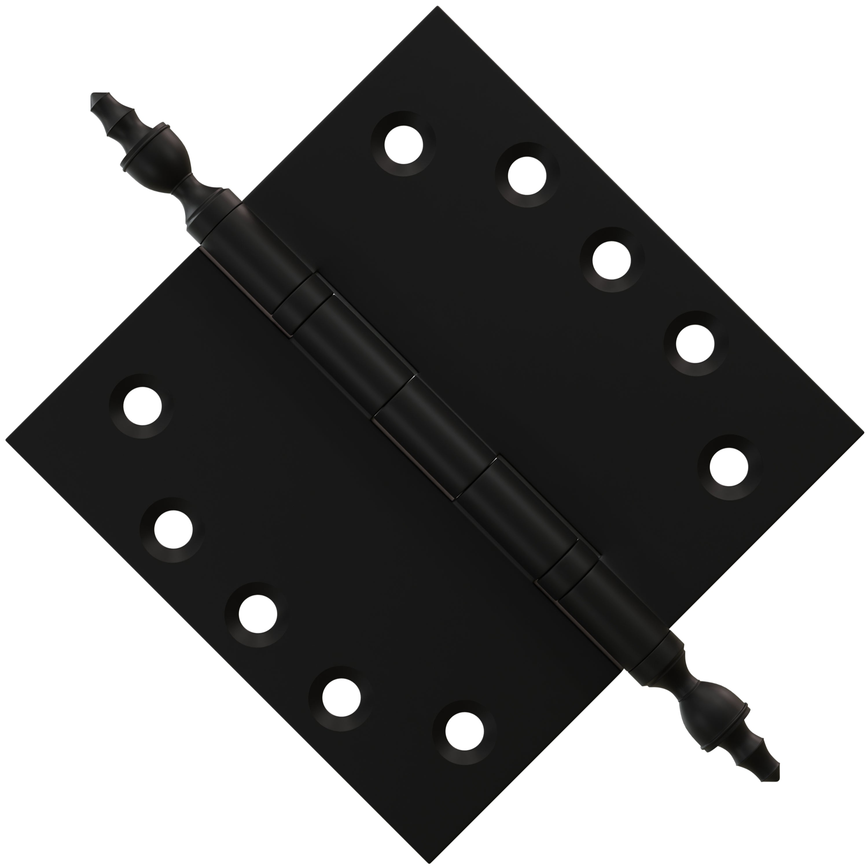 5x5 Inch Solid Brass Ball Bearing Door Hinge - Flat Black Finsbury Hardware Ball Bearing Hinges