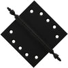 6x6 Inch Solid Brass Ball Bearing Door Hinge - Flat Black Finsbury Hardware Ball Bearing Hinges