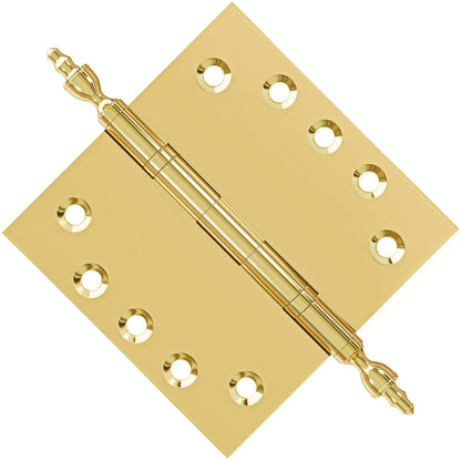5x5 Inch Solid Brass Ball Bearing Door Hinge - Polished Brass Finsbury Hardware Ball Bearing Hinges