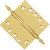 6x6 Inch Solid Brass Ball Bearing Door Hinge - Polished Brass Finsbury Hardware Ball Bearing Hinges