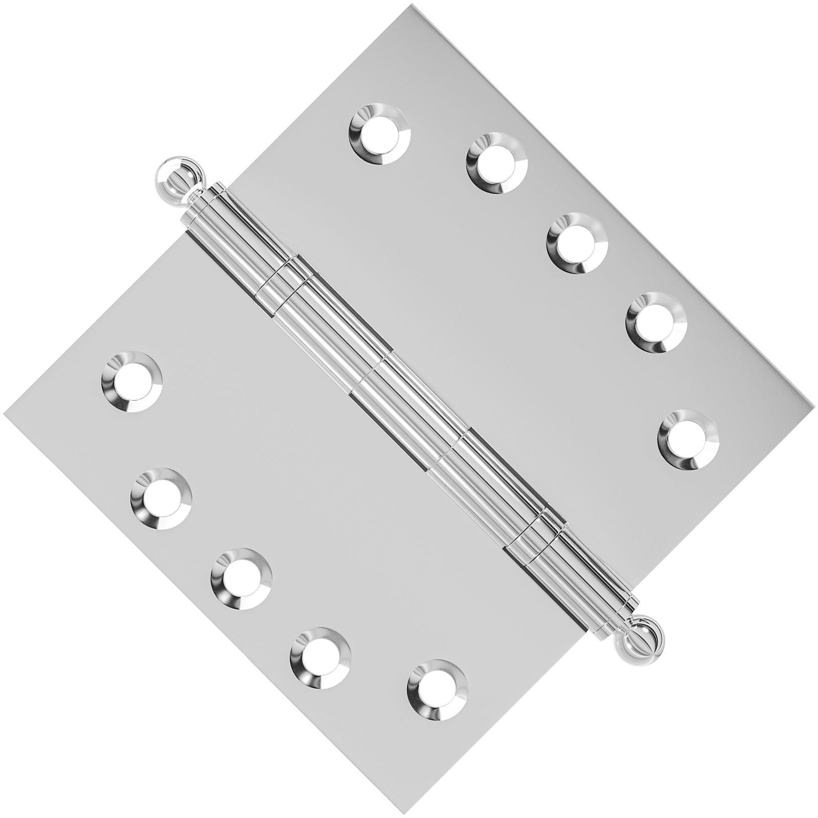 5x5 Inch Solid Brass Ball Bearing Door Hinge - Polished Chrome Finsbury Hardware Ball Bearing Hinges