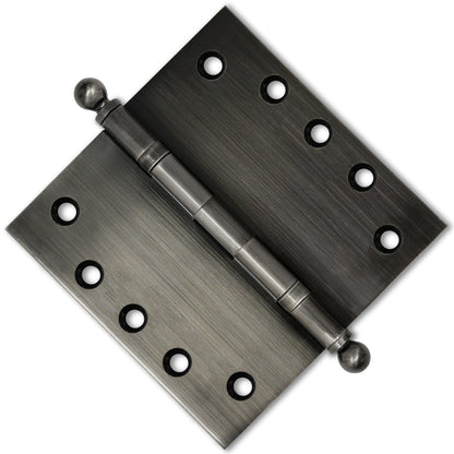 5x5 Inch Solid Brass Ball Bearing Door Hinge - Pewter Finsbury Hardware Ball Bearing Hinges
