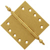 6x6 Inch Solid Brass Ball Bearing Door Hinge - Satin Brass Finsbury Hardware Ball Bearing Hinges