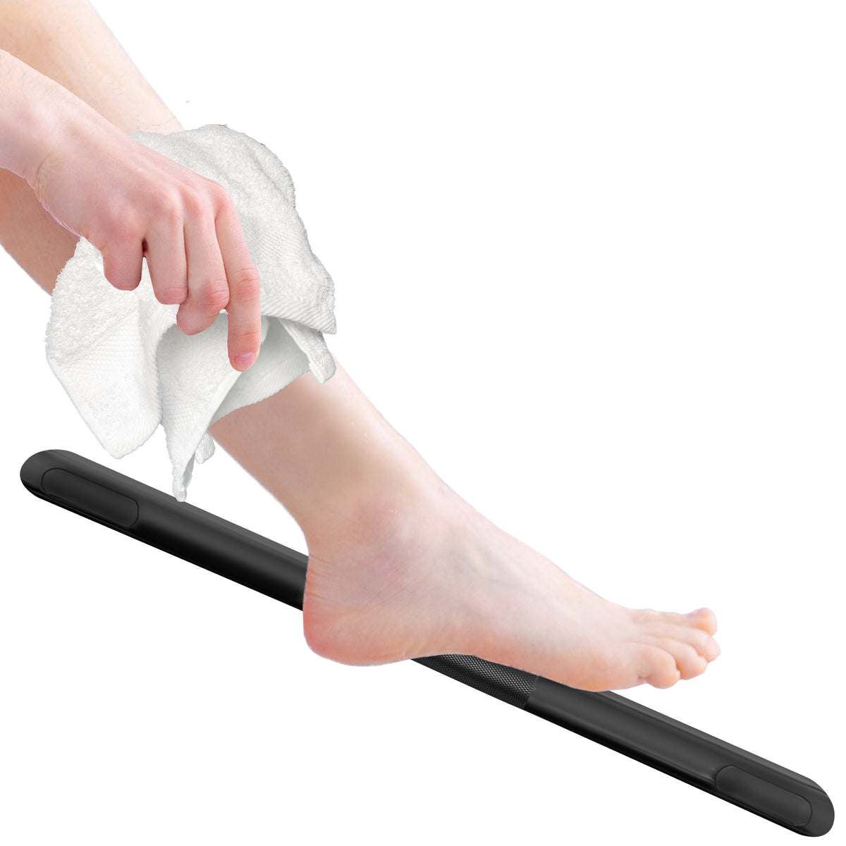 Hotel Style Shower Bar Footrest - Matte Black Finish Finsbury Hardware Hardware