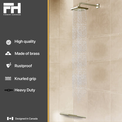 Hotel Style Shower Bar Footrest - Polished Brass Finish Finsbury Hardware Hardware