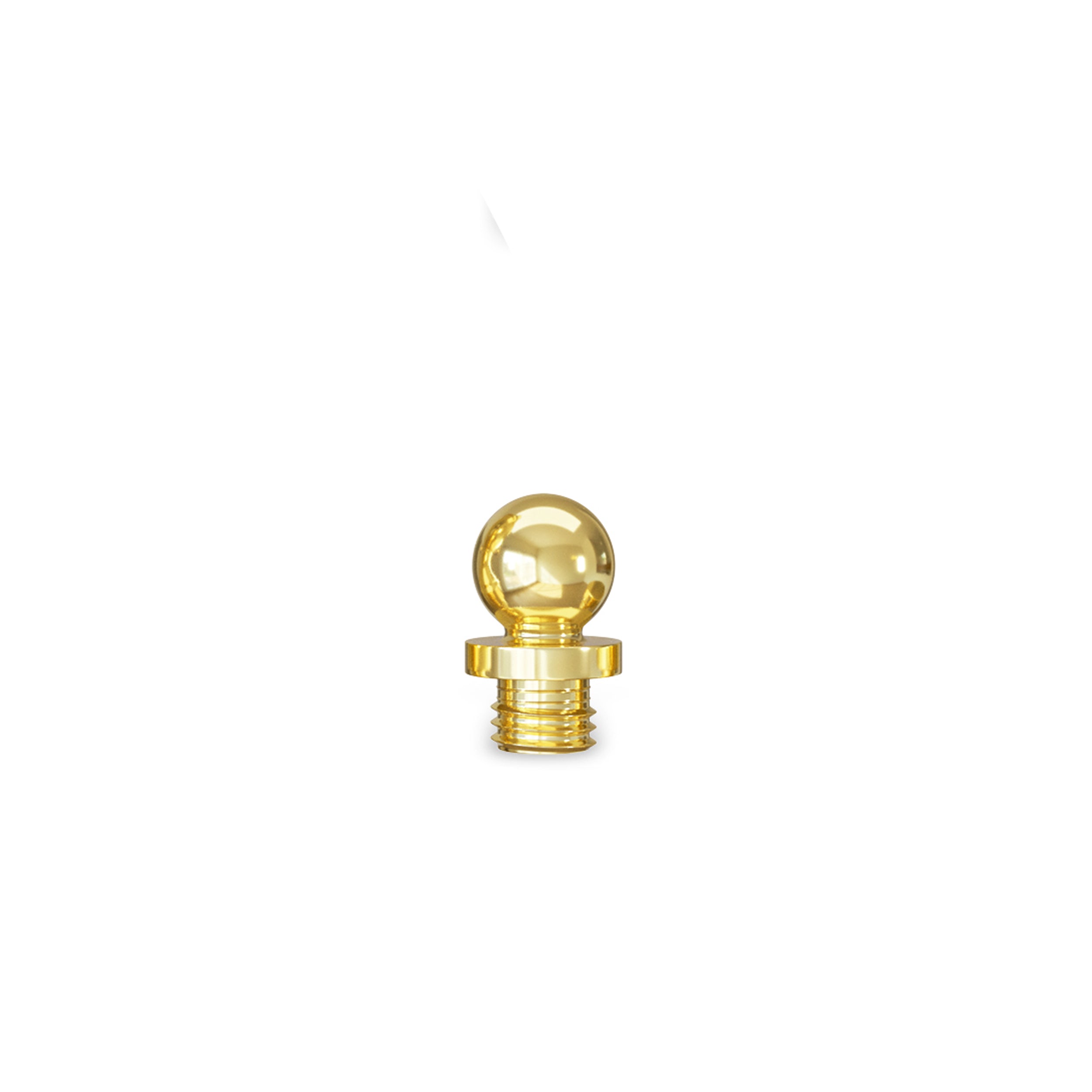 Solid Brass Decorative Tips -  Unlacquered  Polished Brass Finsbury Hardware Ball Bearing Hinges