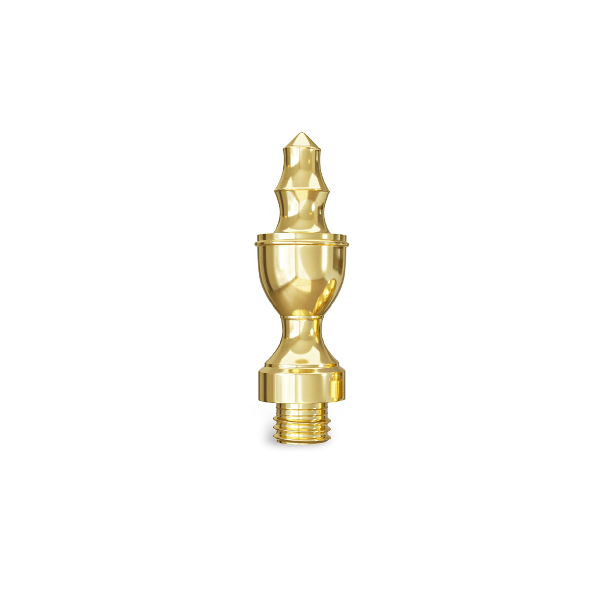 Solid Brass Decorative Tips - Polished Brass Finsbury Hardware Ball Bearing Hinges