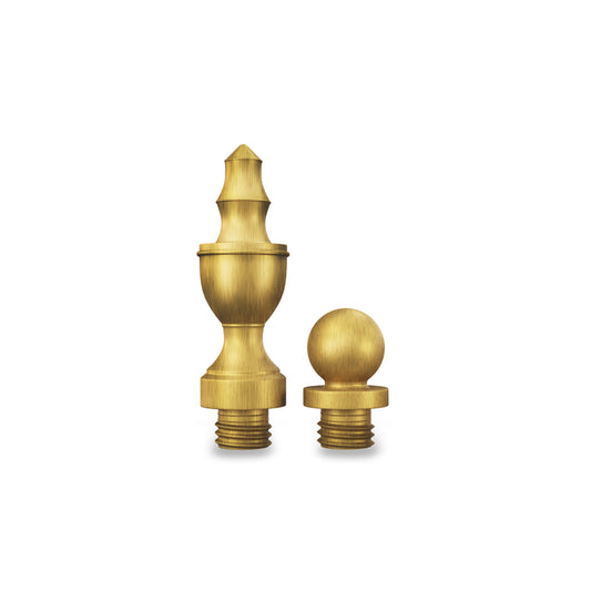 Solid Brass Decorative Tips - Satin Brass Finsbury Hardware Ball Bearing Hinges