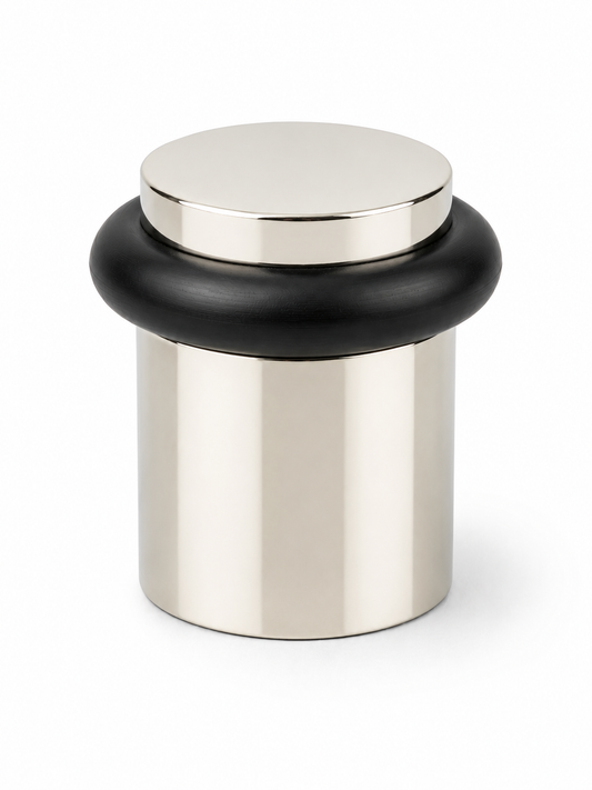 Heavy Duty Solid Brass Floor Door Stop Low Profile 1-3/4" Polished Nickel Finish (US14) Finsbury Hardware Residential Hardware