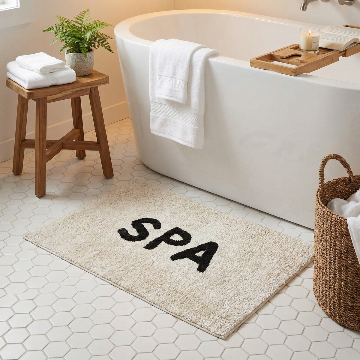 Spa Bath Mat | Soft Cotton Bathroom Rug | 20" x 30" The Bullish Store Rugs