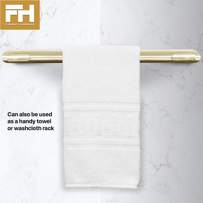 Hotel Style Shower Bar Footrest - Satin Brass Finish Finsbury Hardware Hardware