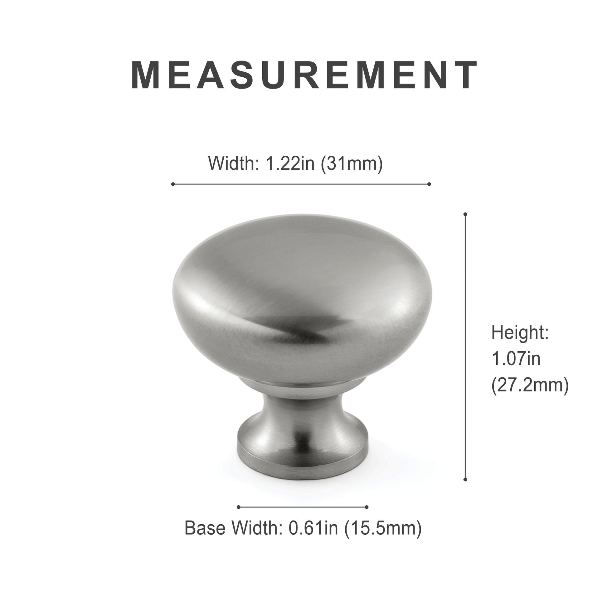 Classic Round Kitchen Cabinet Knob HESTIA HARDWARE