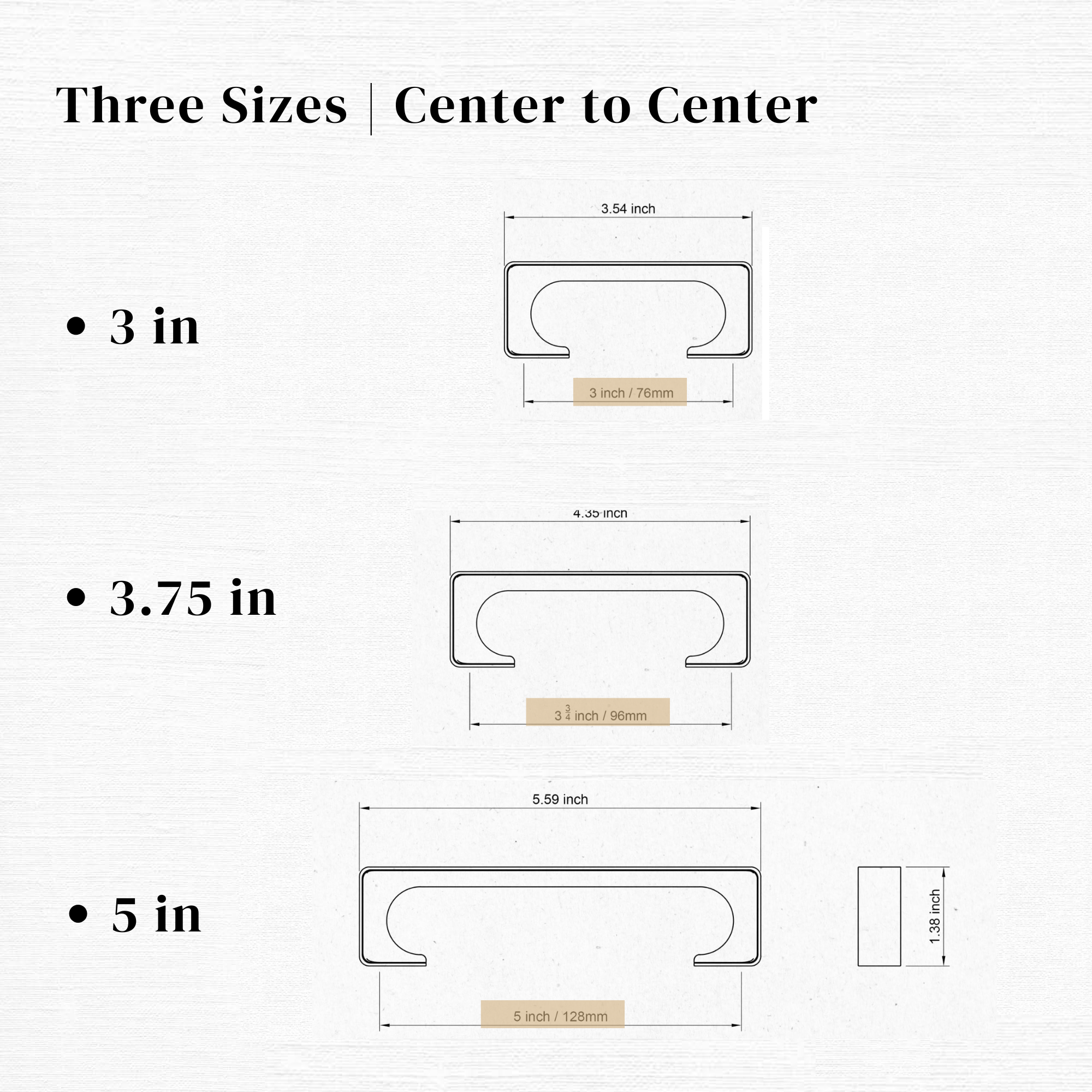 Modern Square Cabinet Handles