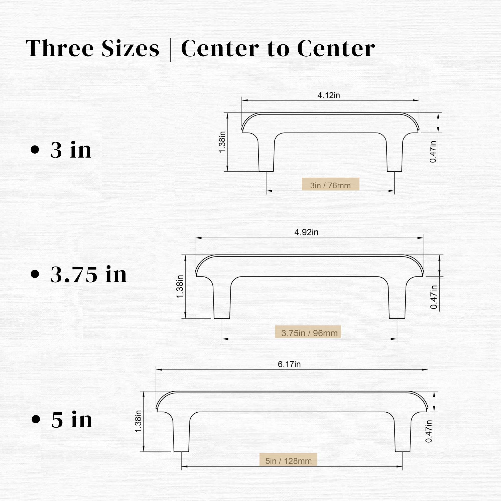 Modern Embossed Luxury Cabinet Handles