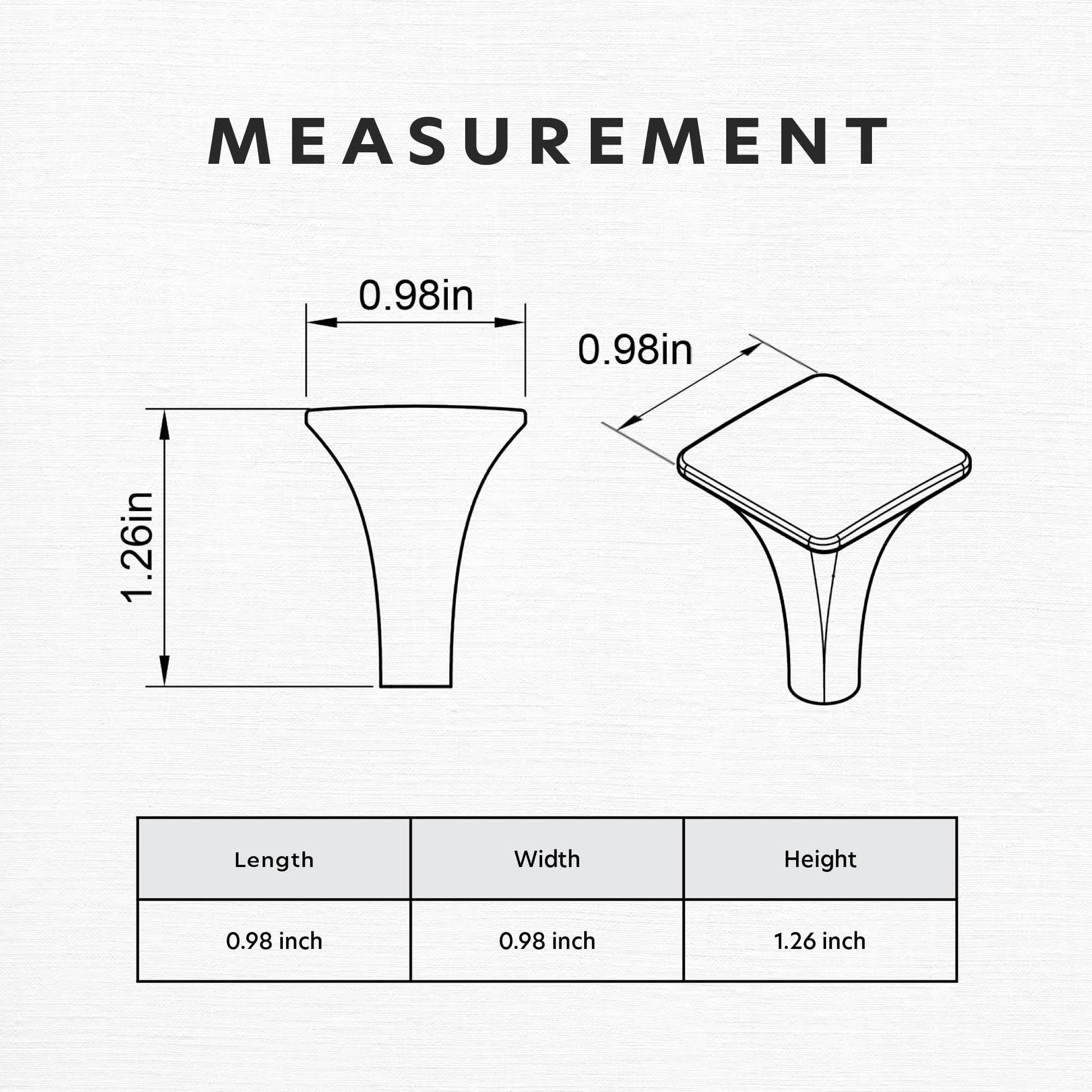 Modern Flat Square Cabinet Knobs HESTIA HARDWARE