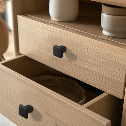 Modern Curved Edge Square Drawer Knobs HESTIA HARDWARE