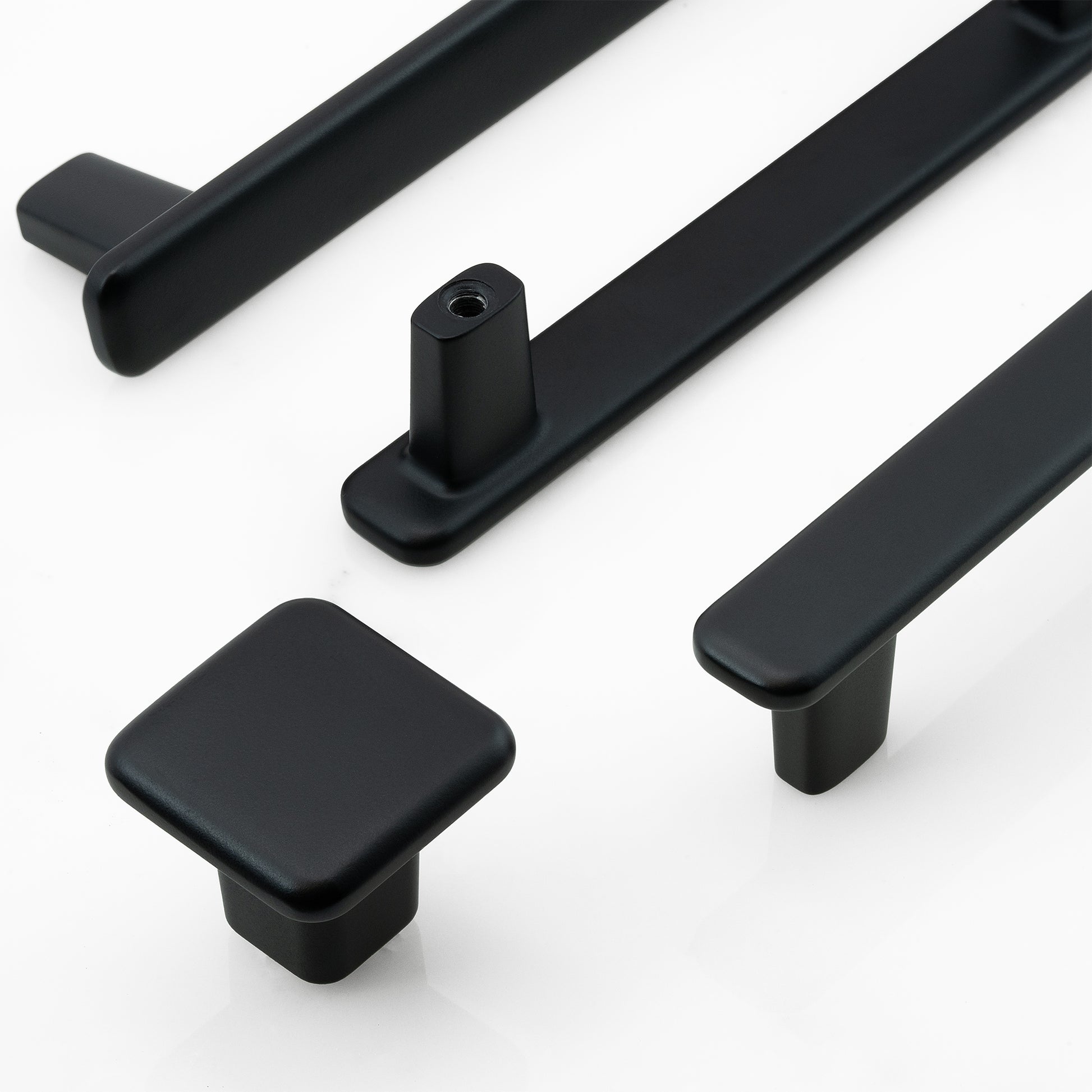 Modern Curved Edge Square Drawer Knobs HESTIA HARDWARE