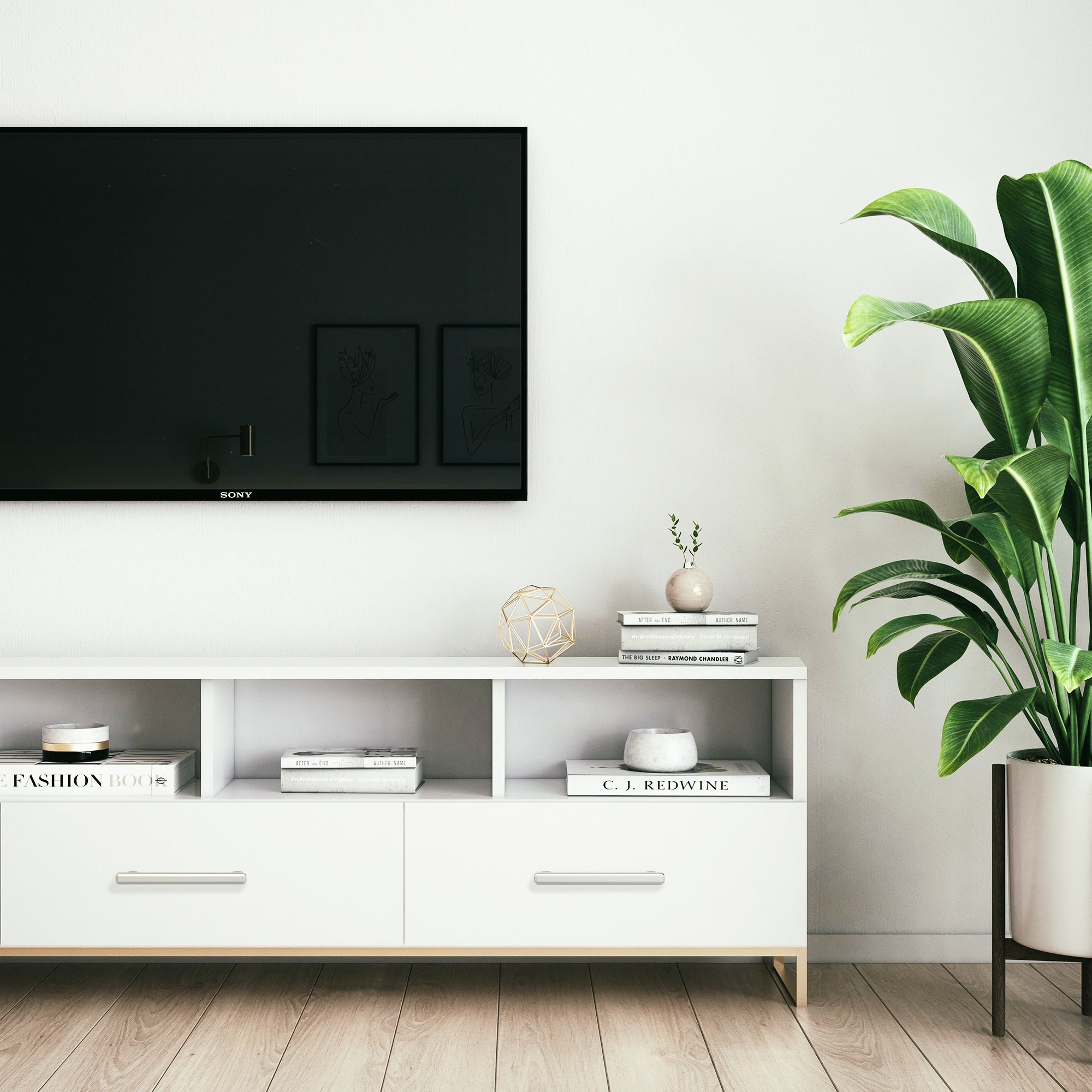 Modern Curved Edge Flat Bar Pull